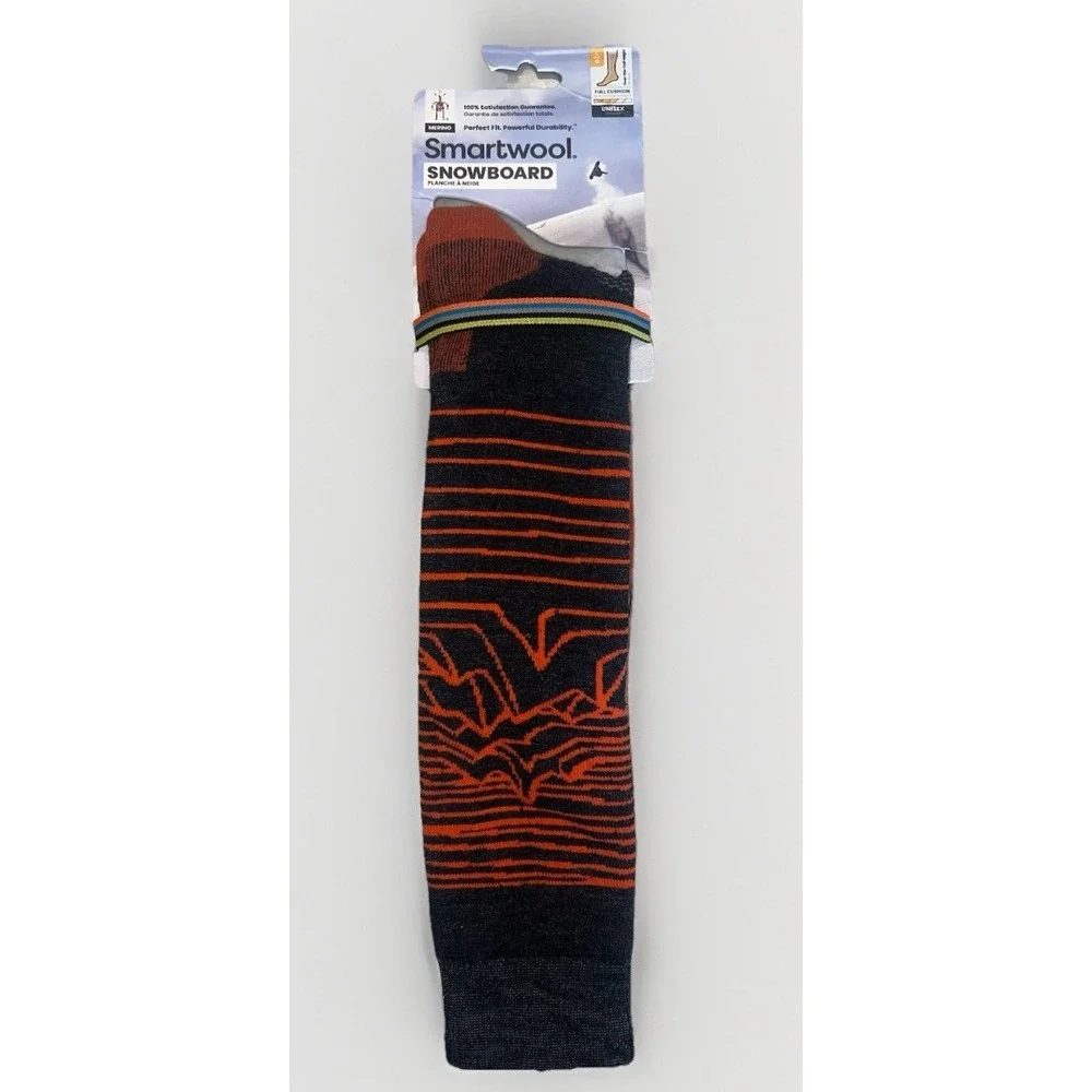 Smartwool Snowboard Full Cushion Socks Iguchi Pattern Over-the-Calf LARGE NEW